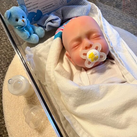 🆕13inch Pack Of 4 Reborn Realistic Full Body Silicone Newborn Baby Doll Girl - Picture 2 of 8